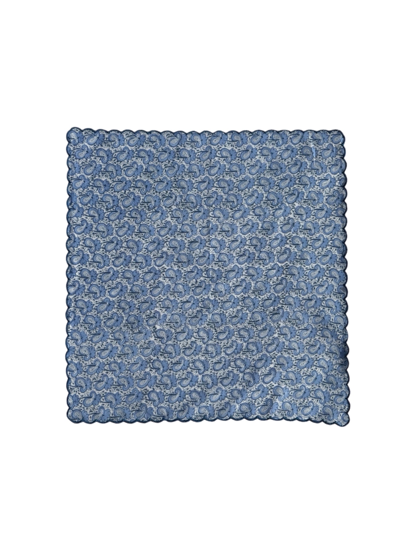 Blue Paisley Block Print Napkins (Set of 6)