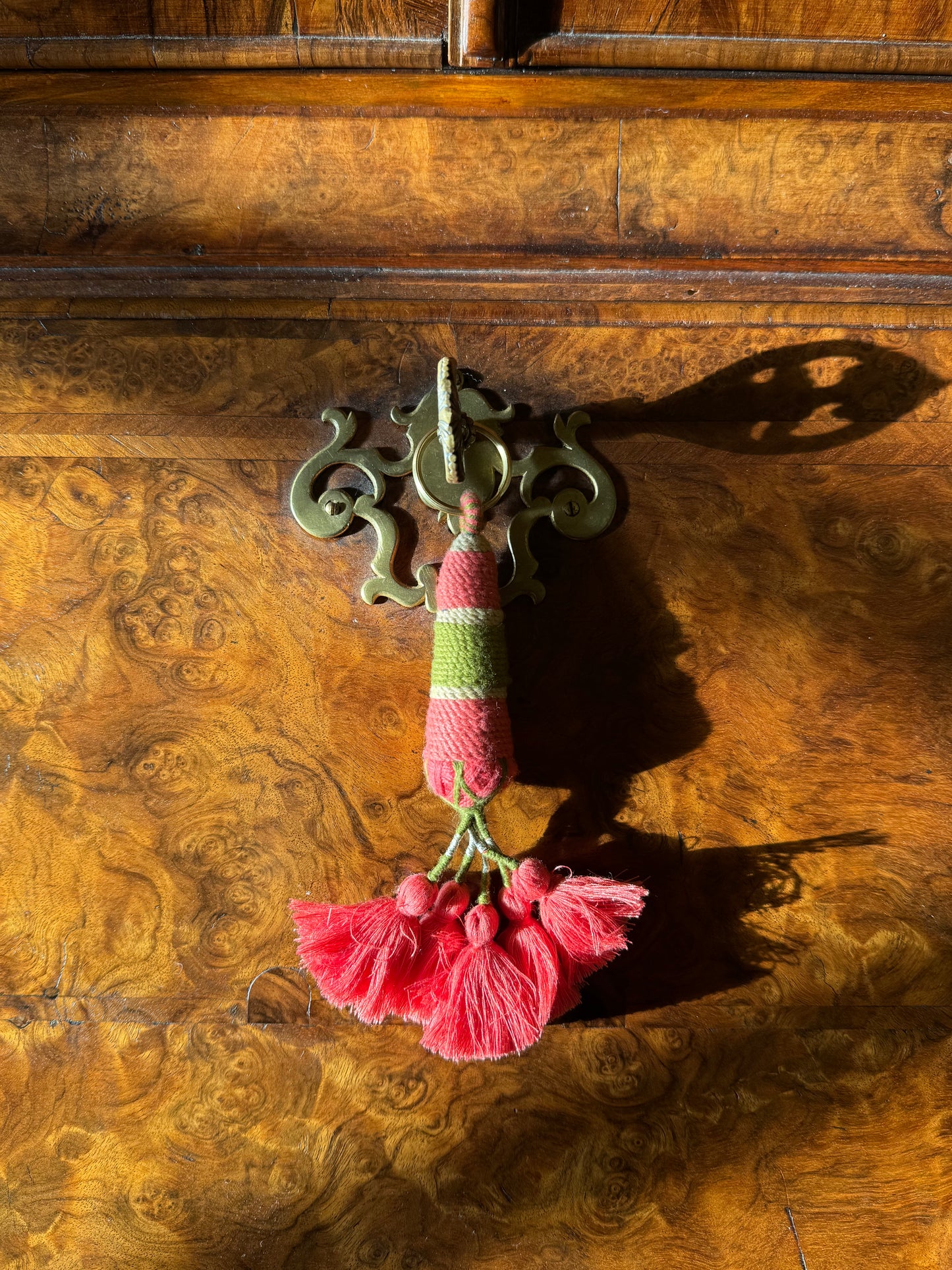 Pink & Green Tassel Keyring/Light Pull
