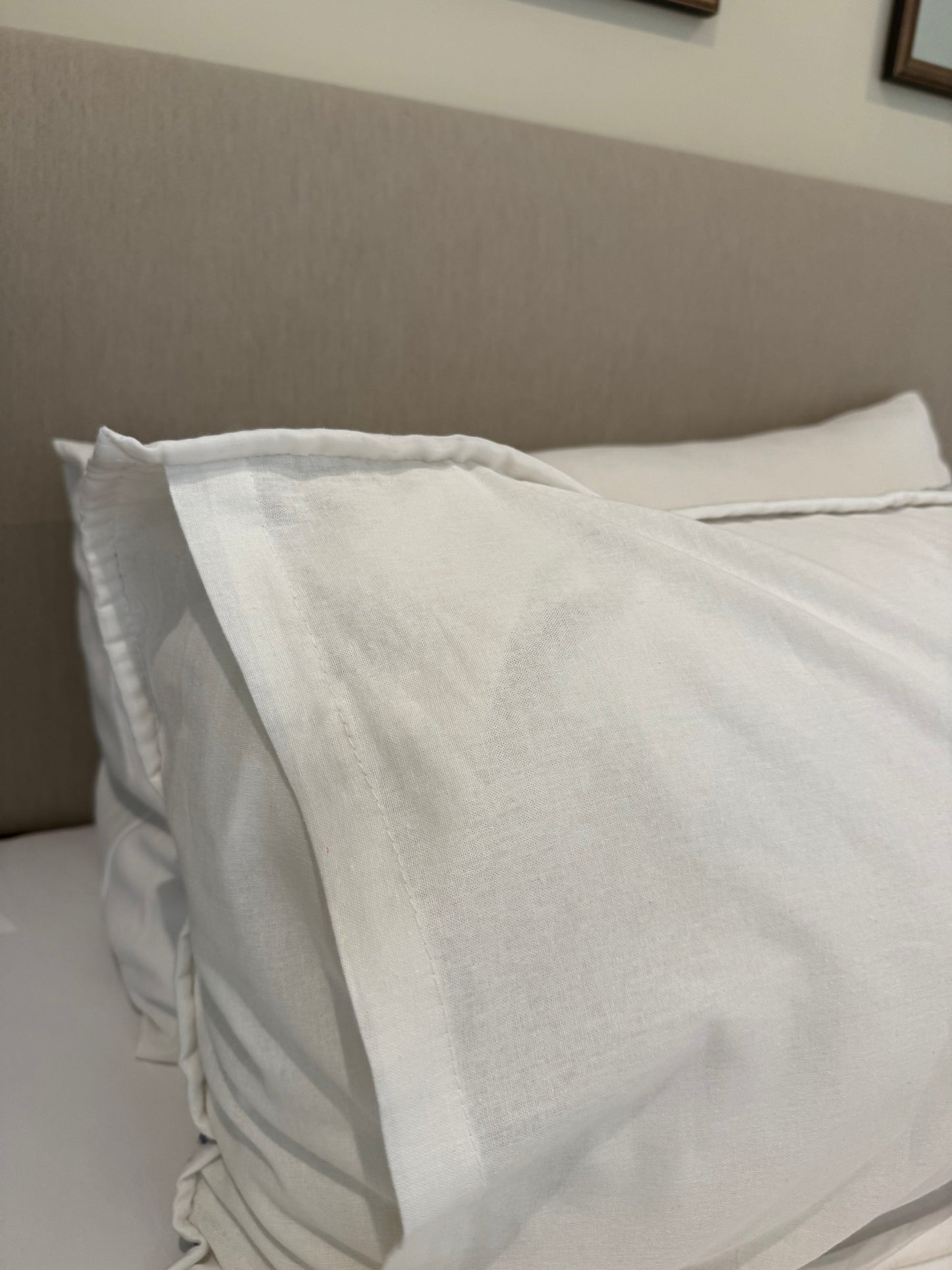 Cypress and Foliage Quilted Hand Block Printed Pillowcase Pair