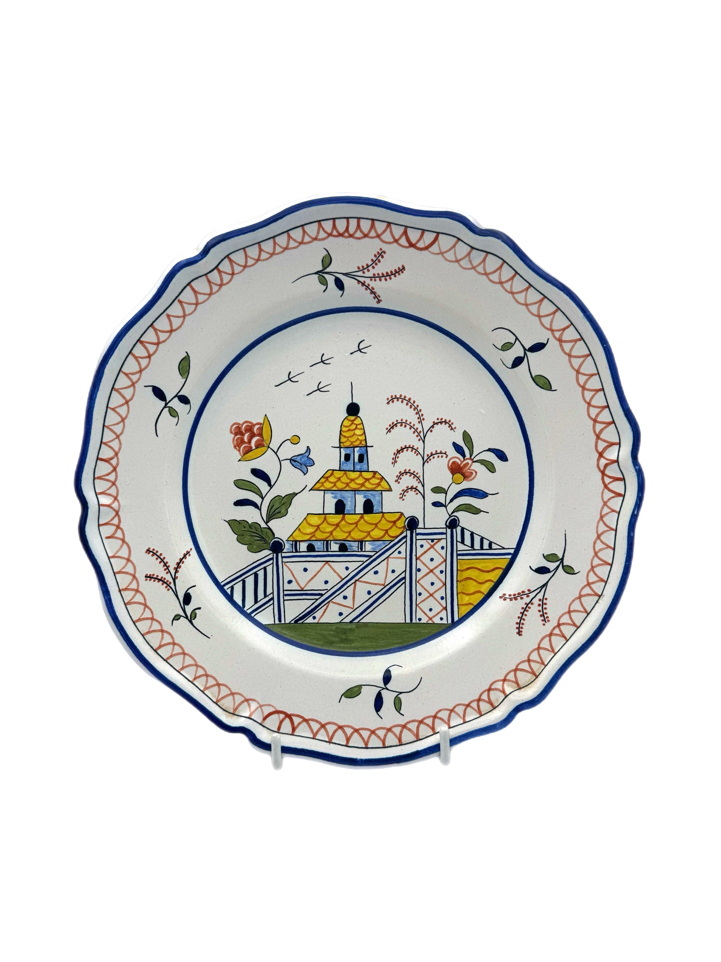 Hand Painted Rouen Plate