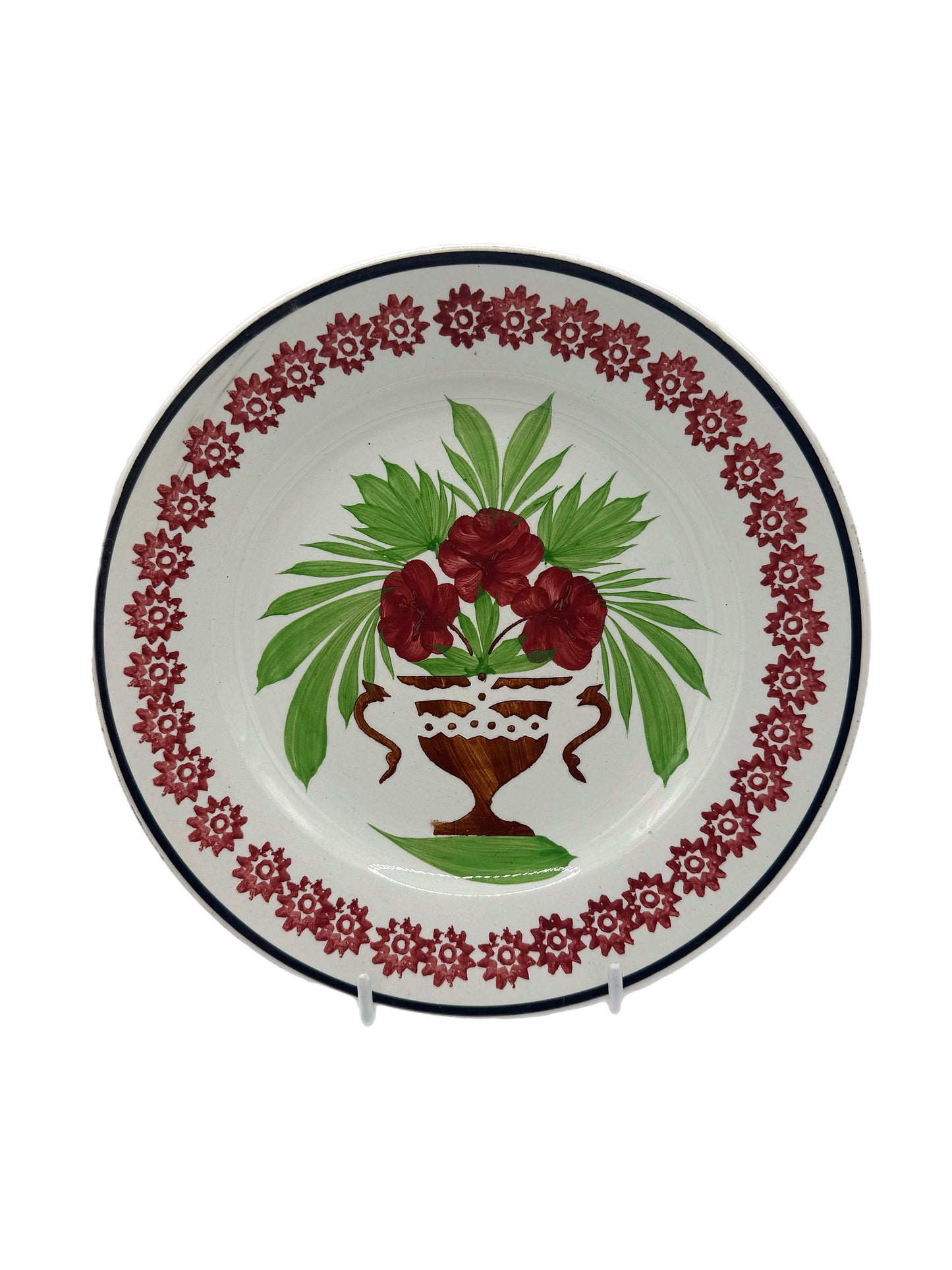 Sarreguemines Floral Urn Plate