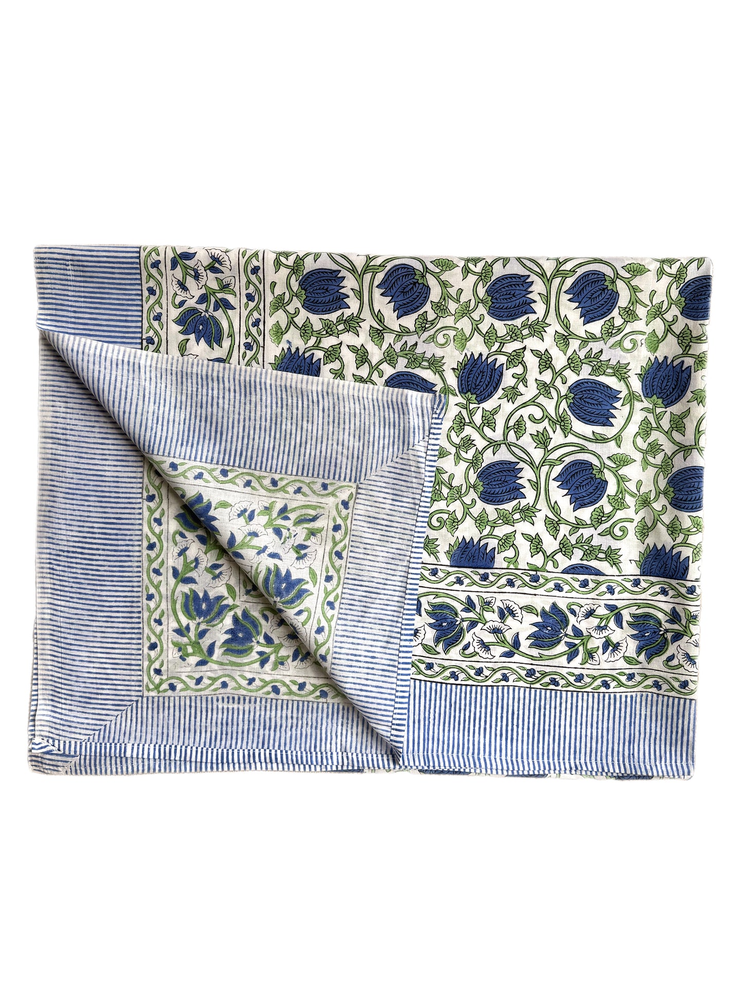 Blue Flowers Hand Block Printed Sarong