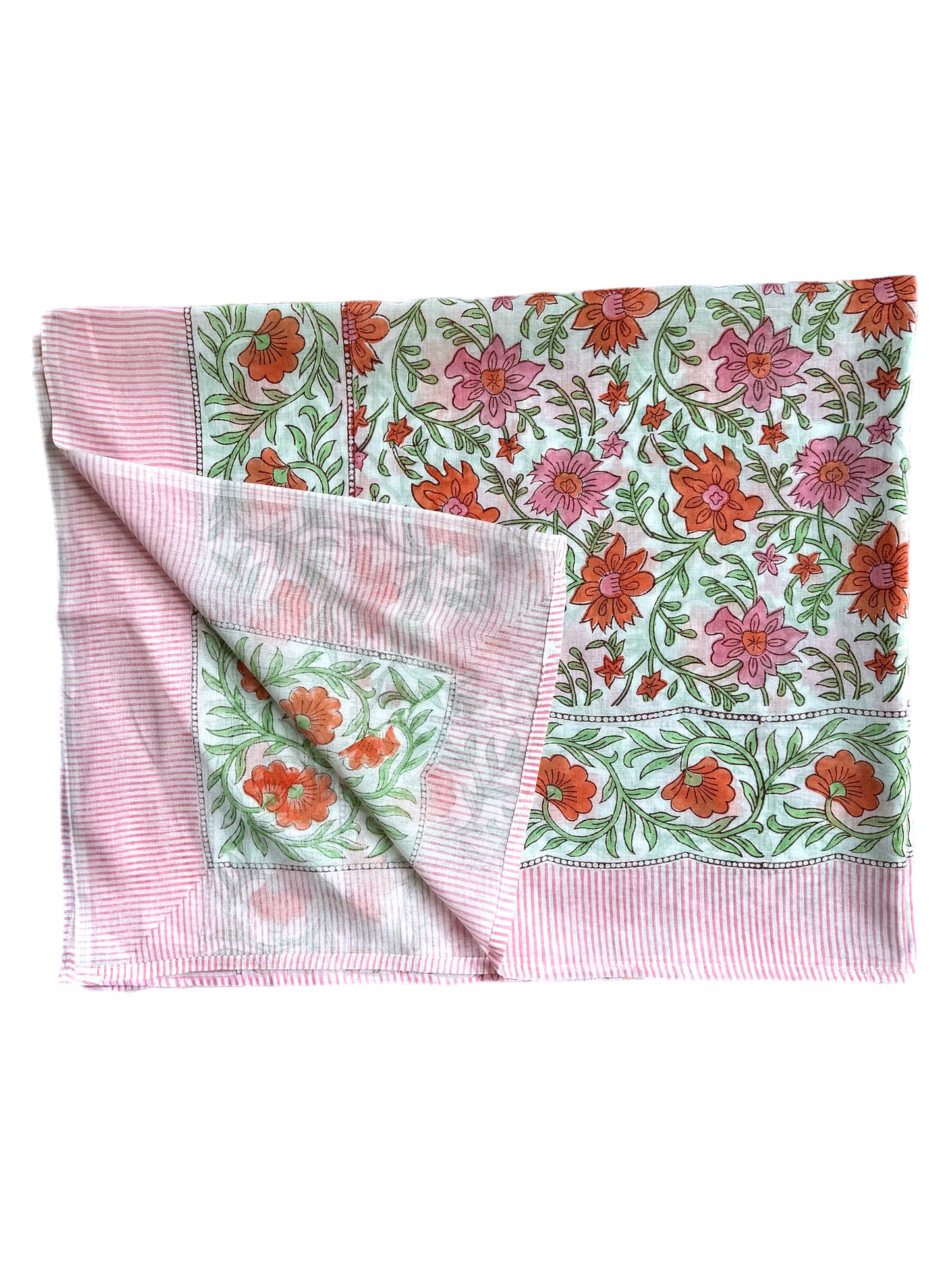Pink & Orange Canopy Hand Block Printed Sarong