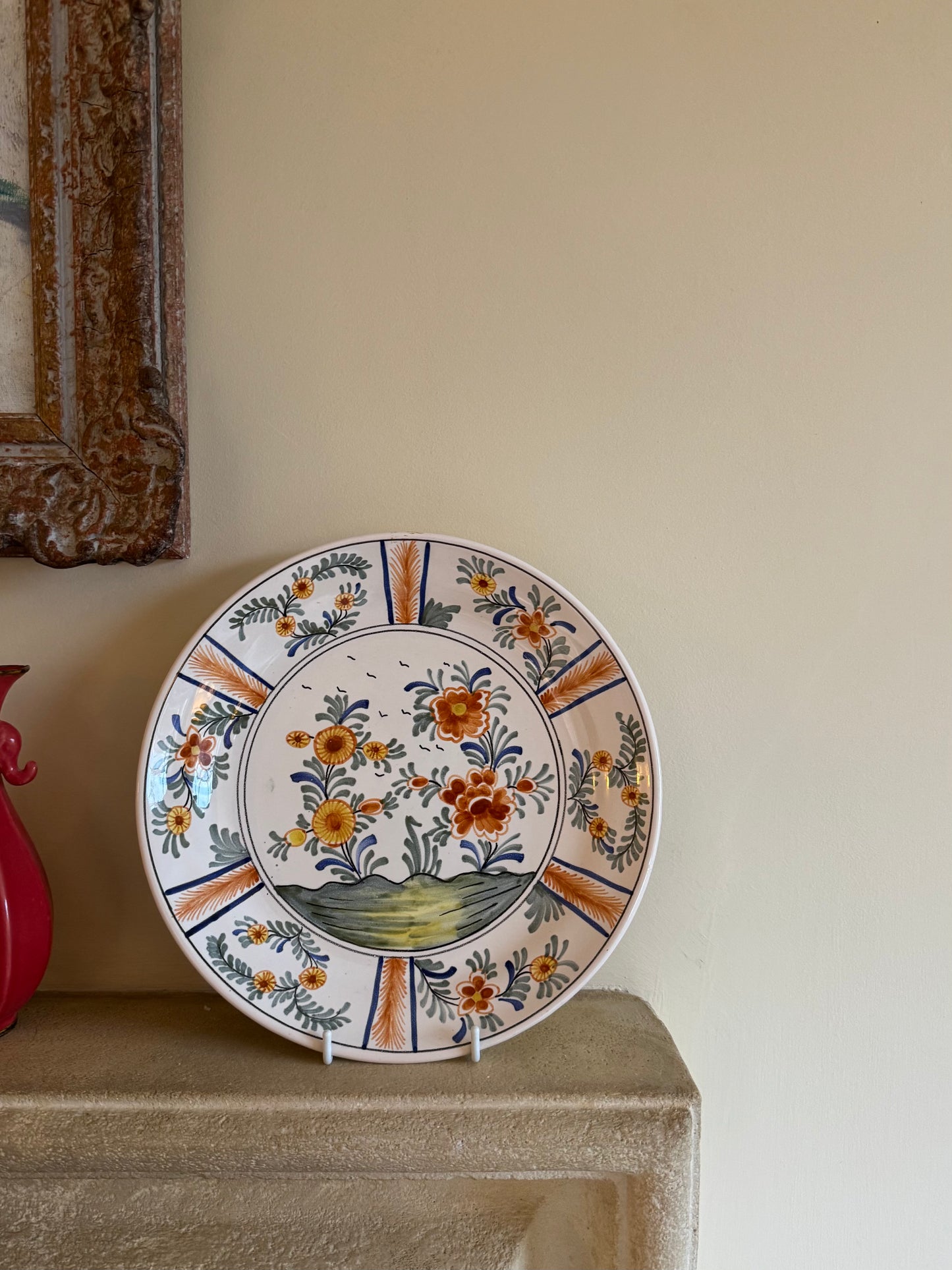 Large Faience Antique Plate