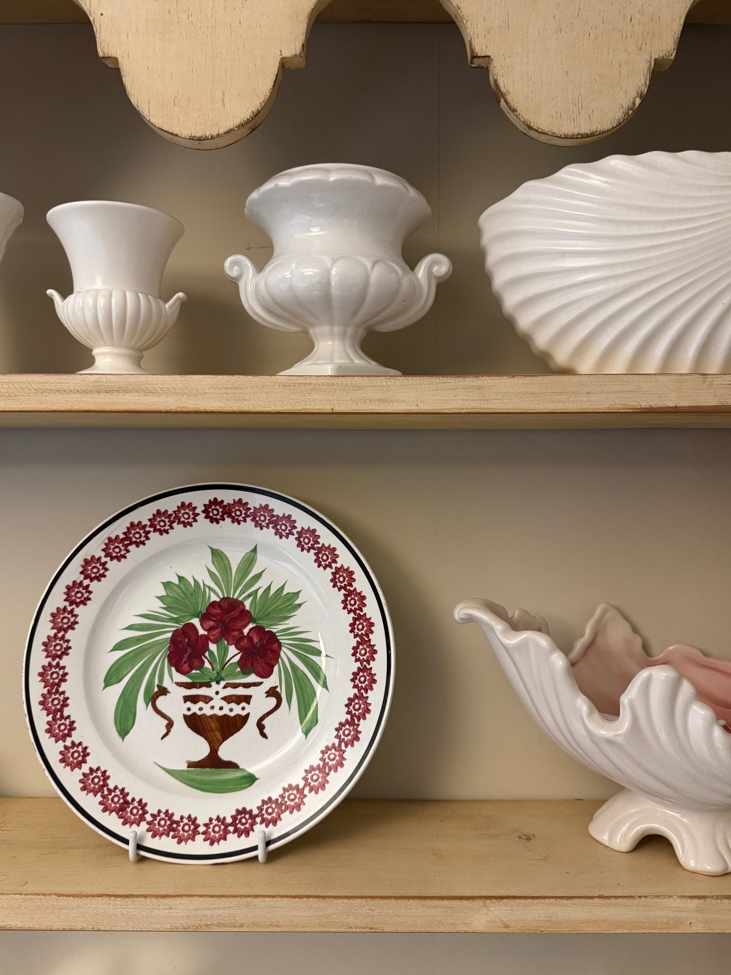 Sarreguemines Floral Urn Plate