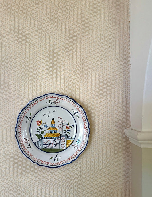 Hand Painted Rouen Plate