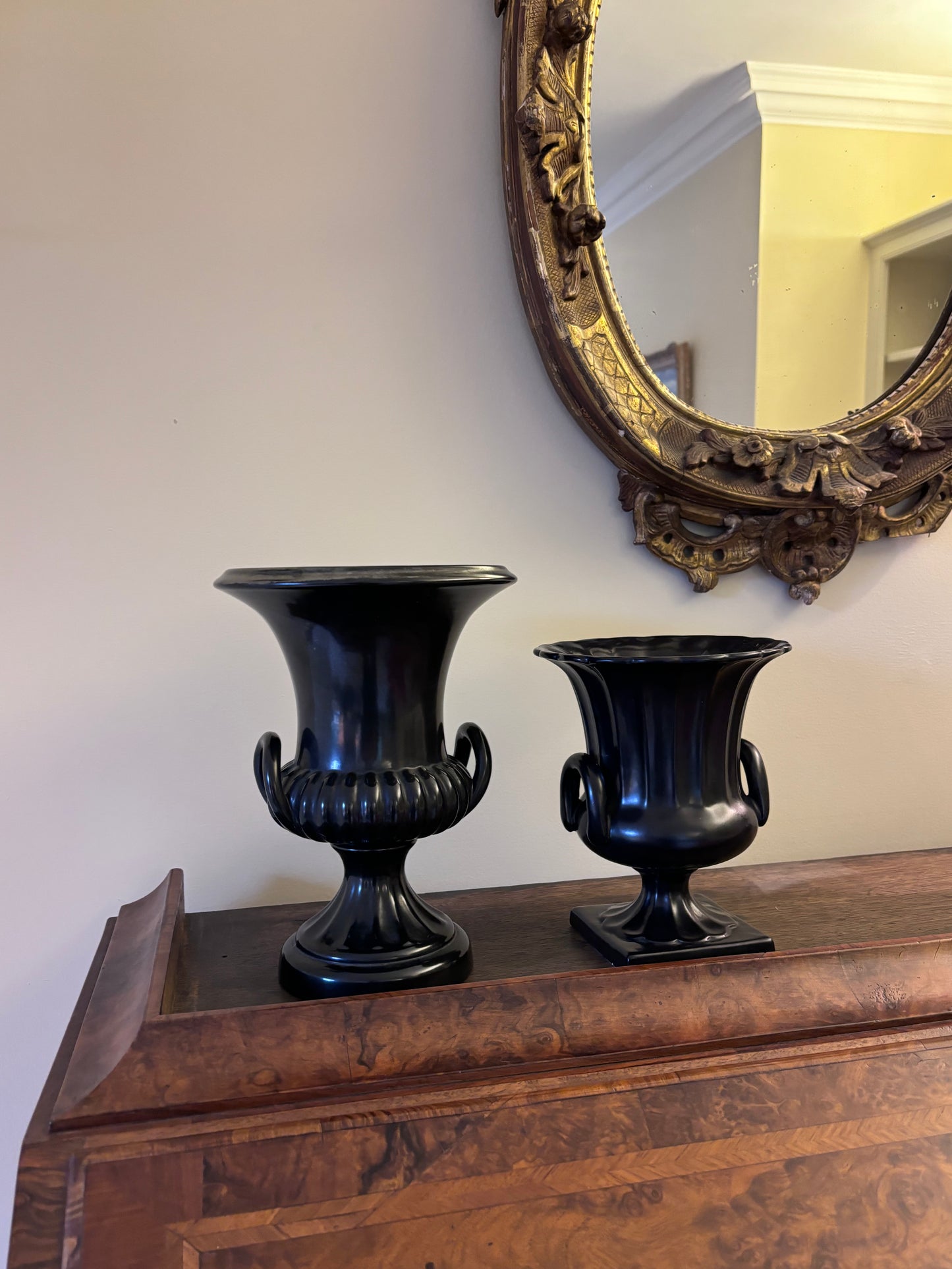 Vintage Black Trophy Vases