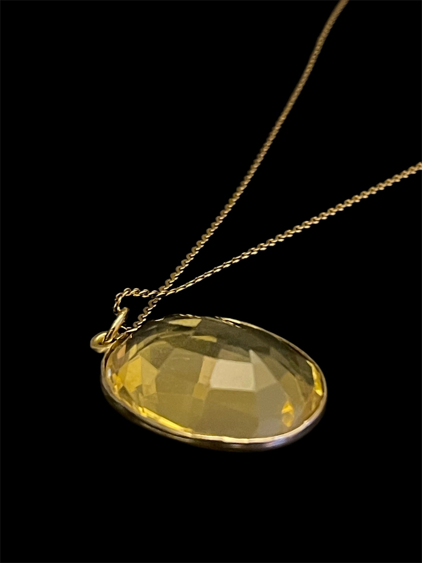 Large Citrine Gemstone Necklace