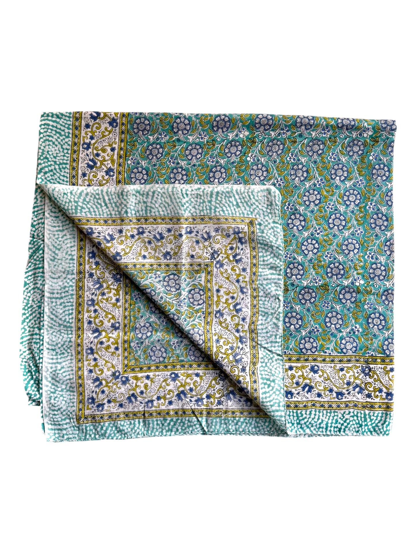 'Blue Fauna' Hand Block Printed Sarong