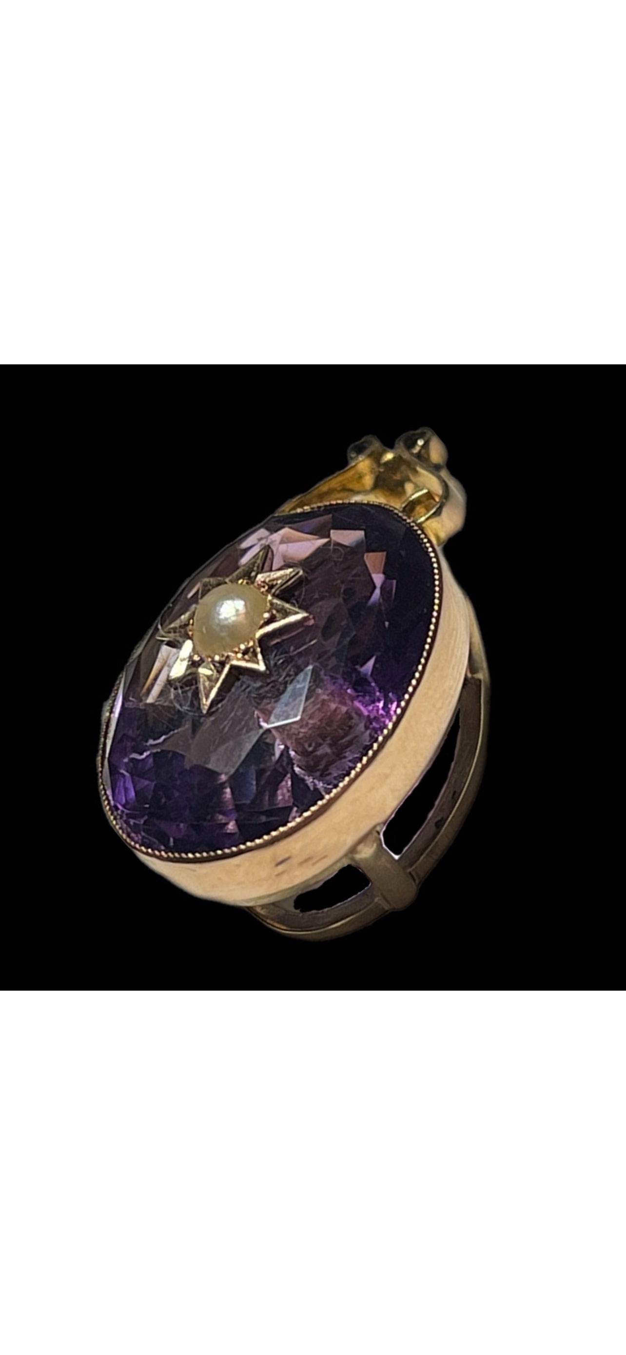 Large Amethyst Victorian Star Pendant