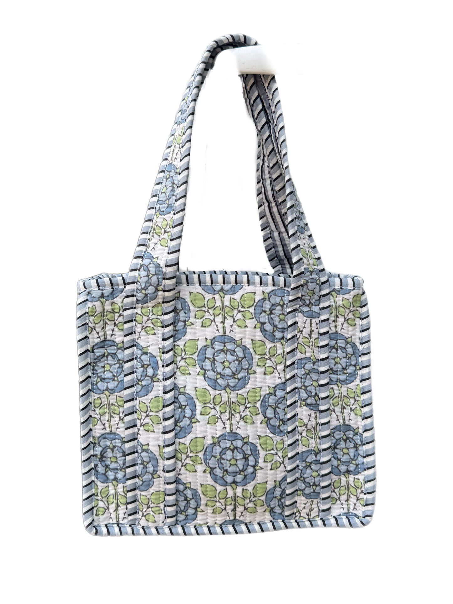 Mini 'Blue Roses' Tote Bag