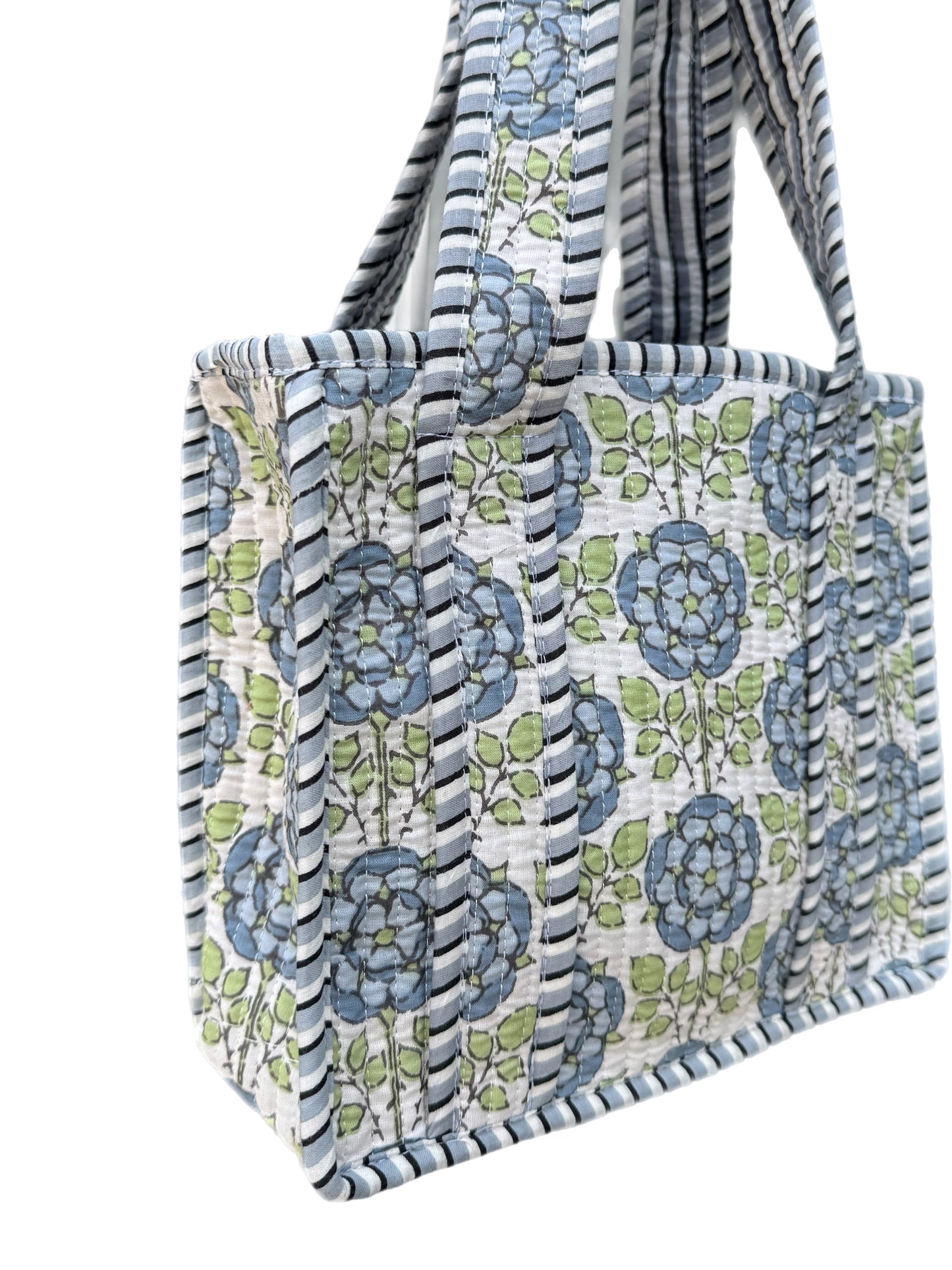 Mini 'Blue Roses' Tote Bag
