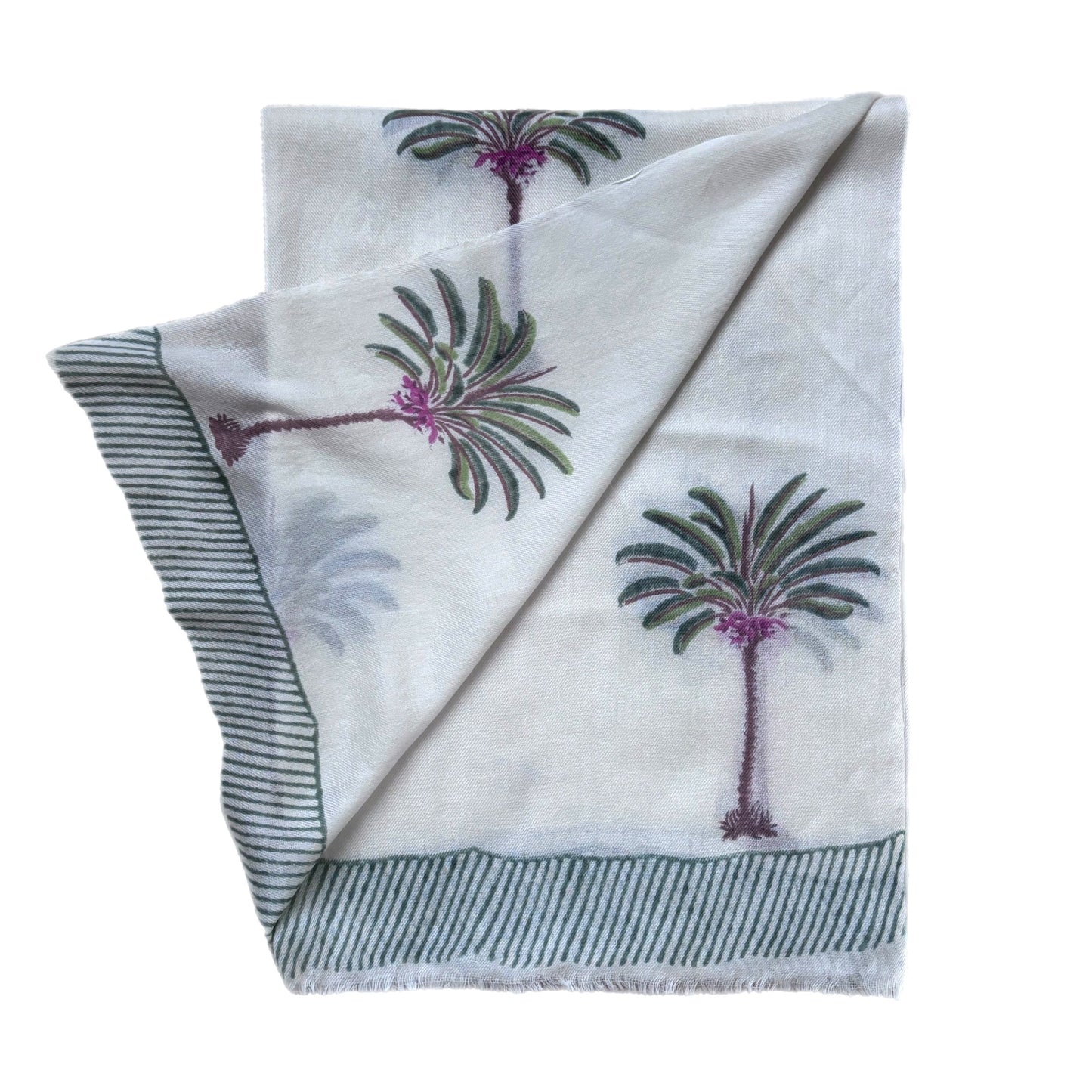 Pink Palm Tree Pashmina