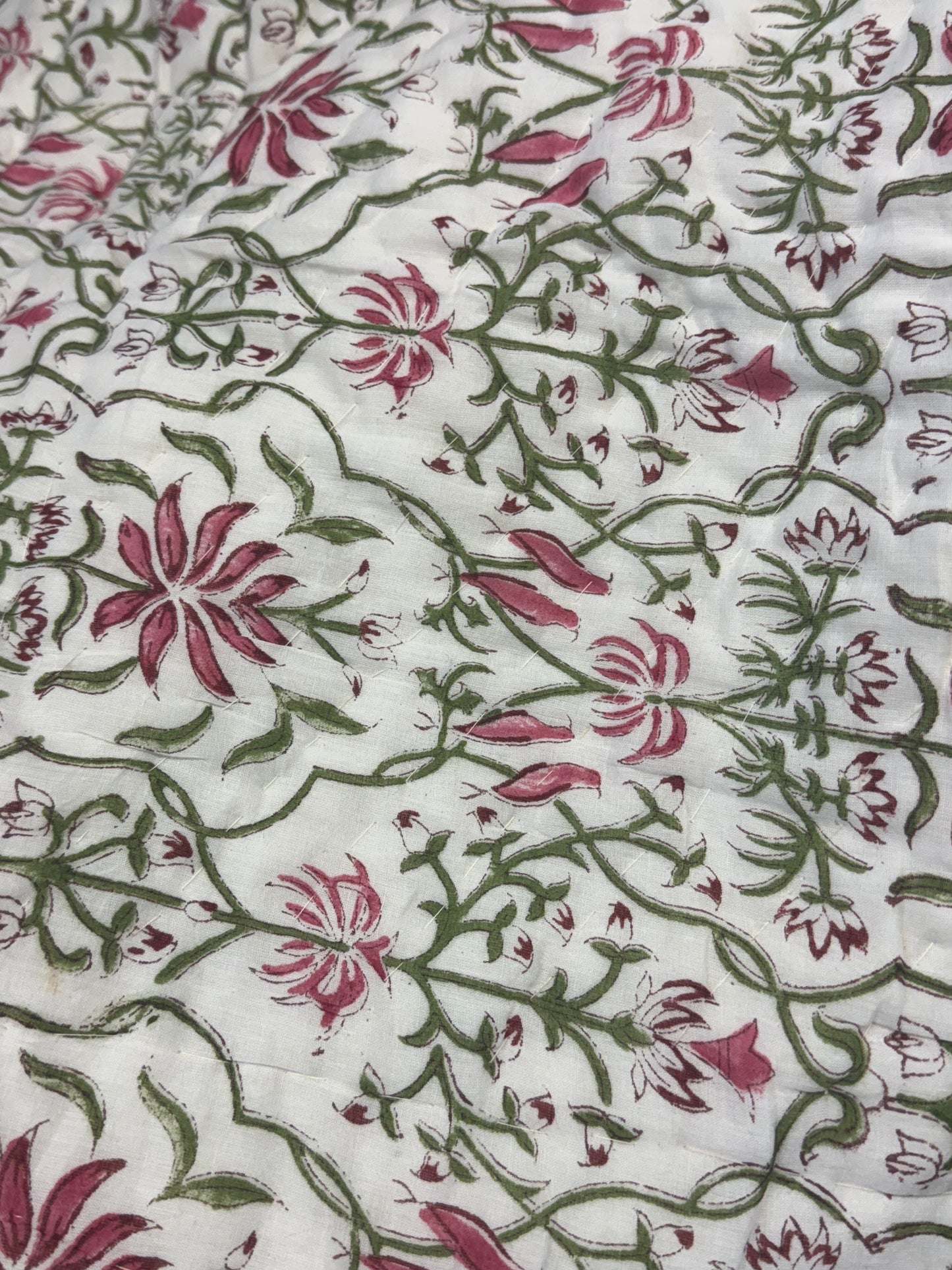 Pink Fan Flower Bedspread