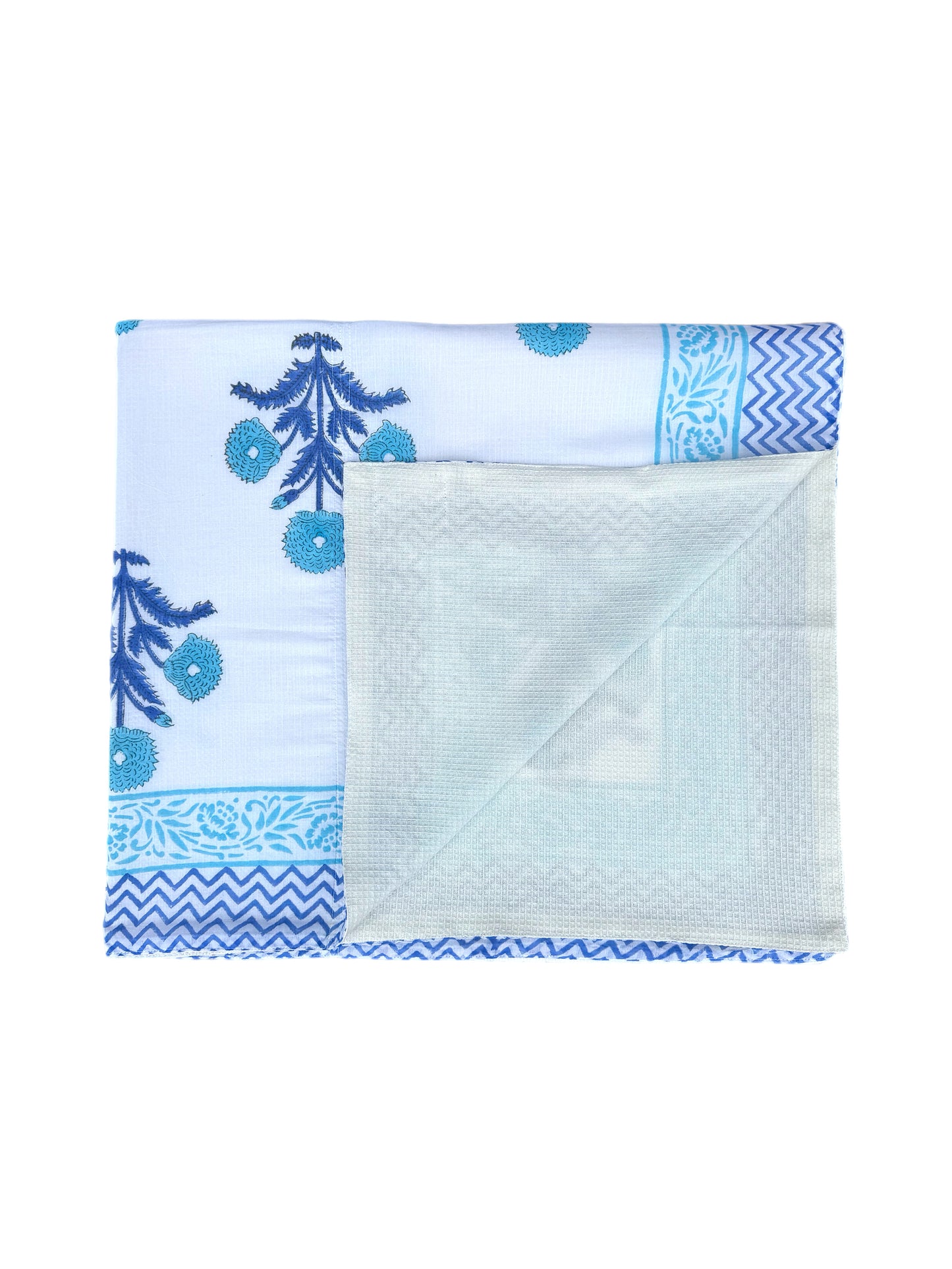 'Blue Sunflower' Block Printed Cotton Towel