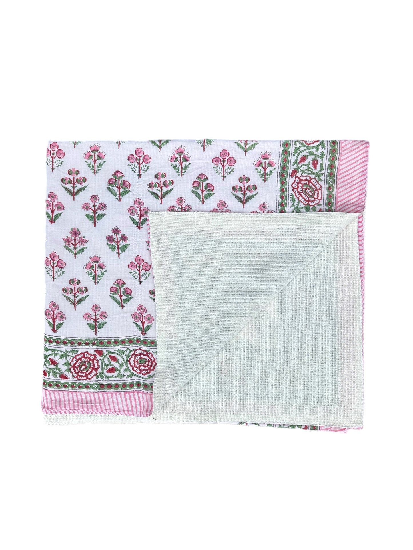 'Pink Trees' Block Printed Cotton Towel