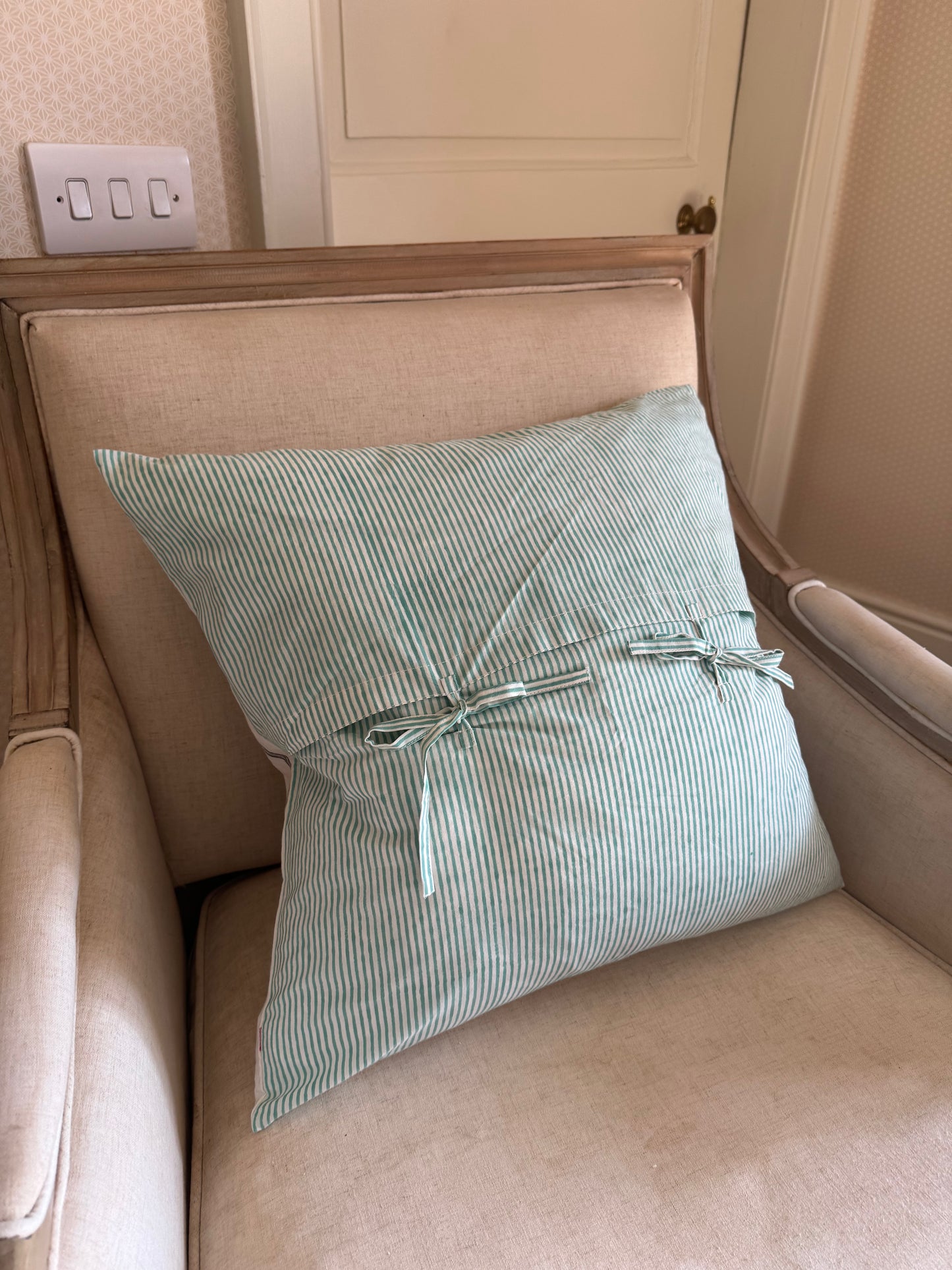 Cypress Tree Hand Block Print Cushion