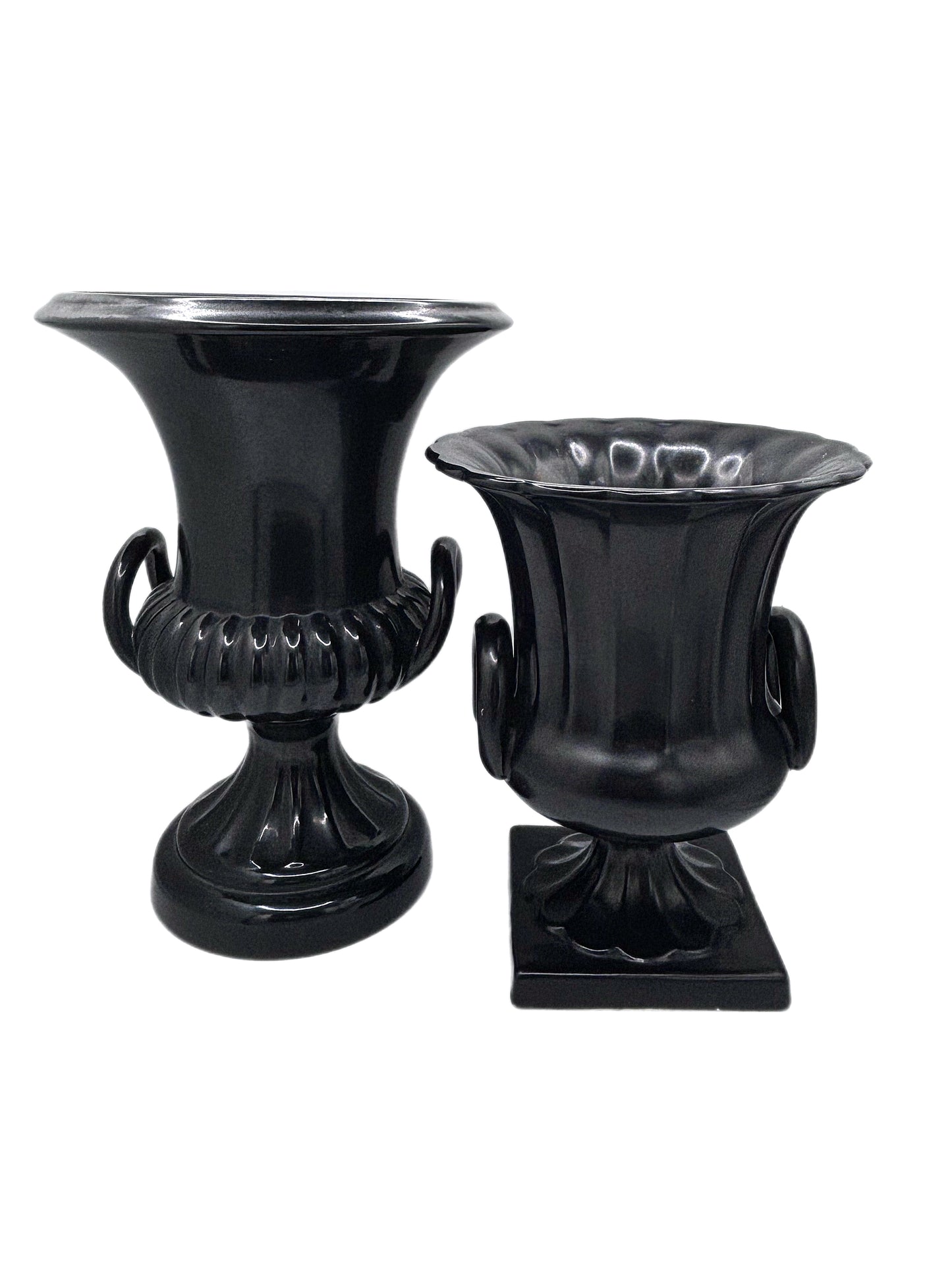 Vintage Black Trophy Vases