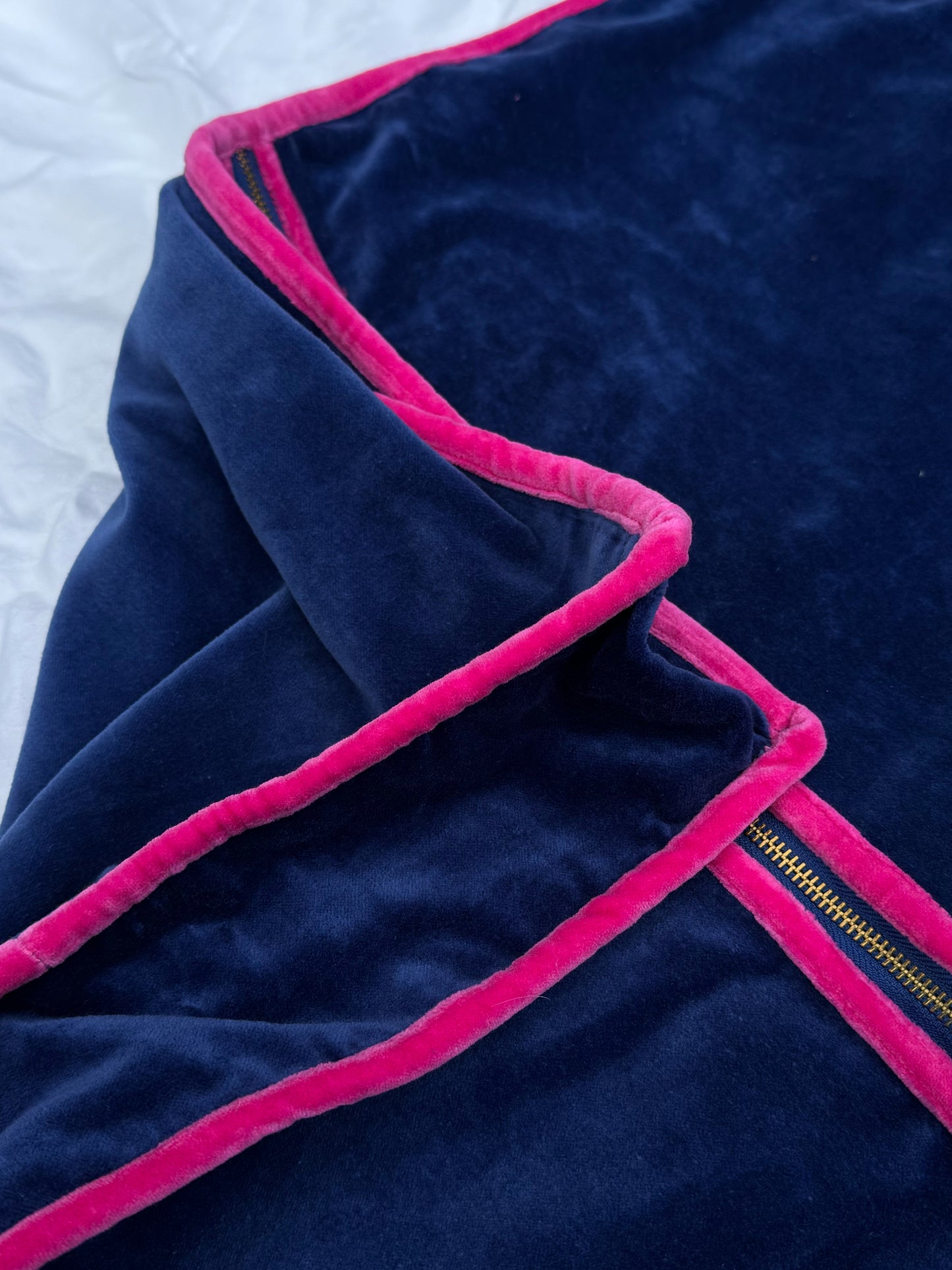 Pink and Navy Clothes Cover/Garment Bag
