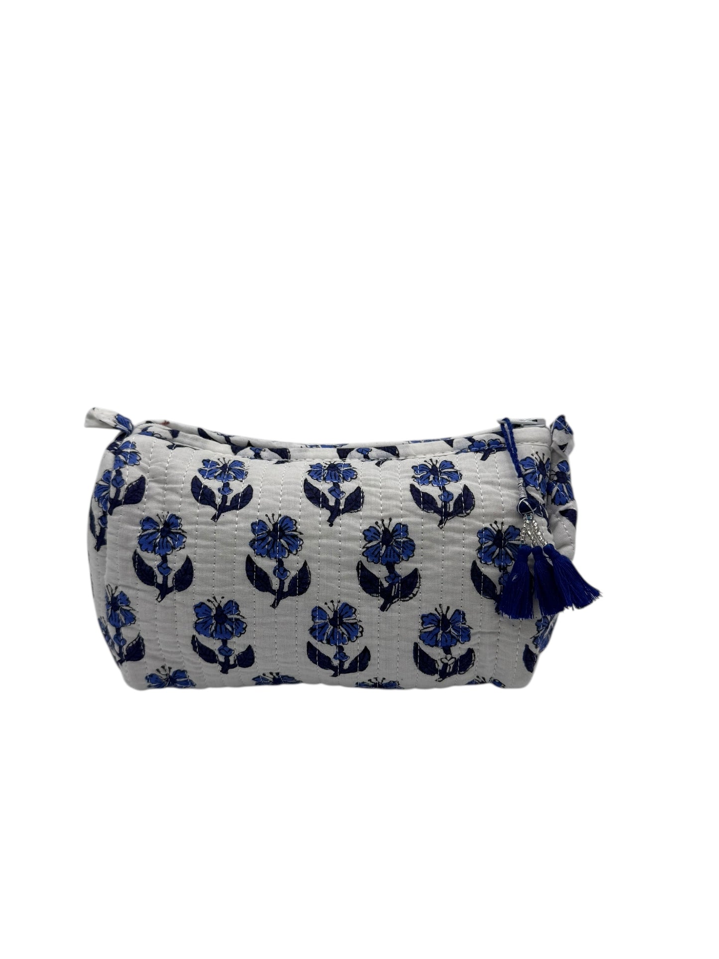 'Blue Trees' Block Printed Sponge Bag/Washbag Sponge Bag