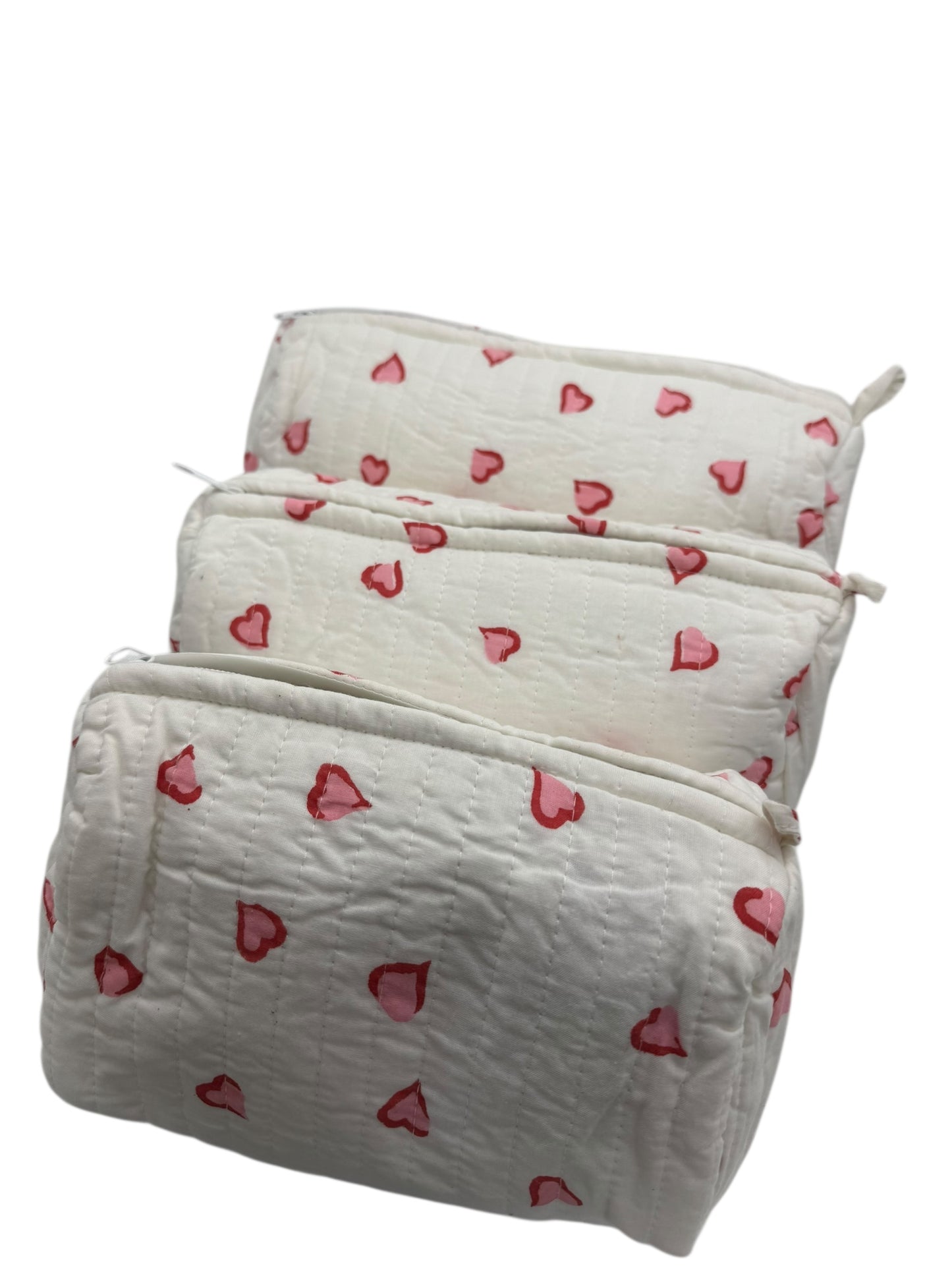 'Red & Pink Hearts' Sponge Bag