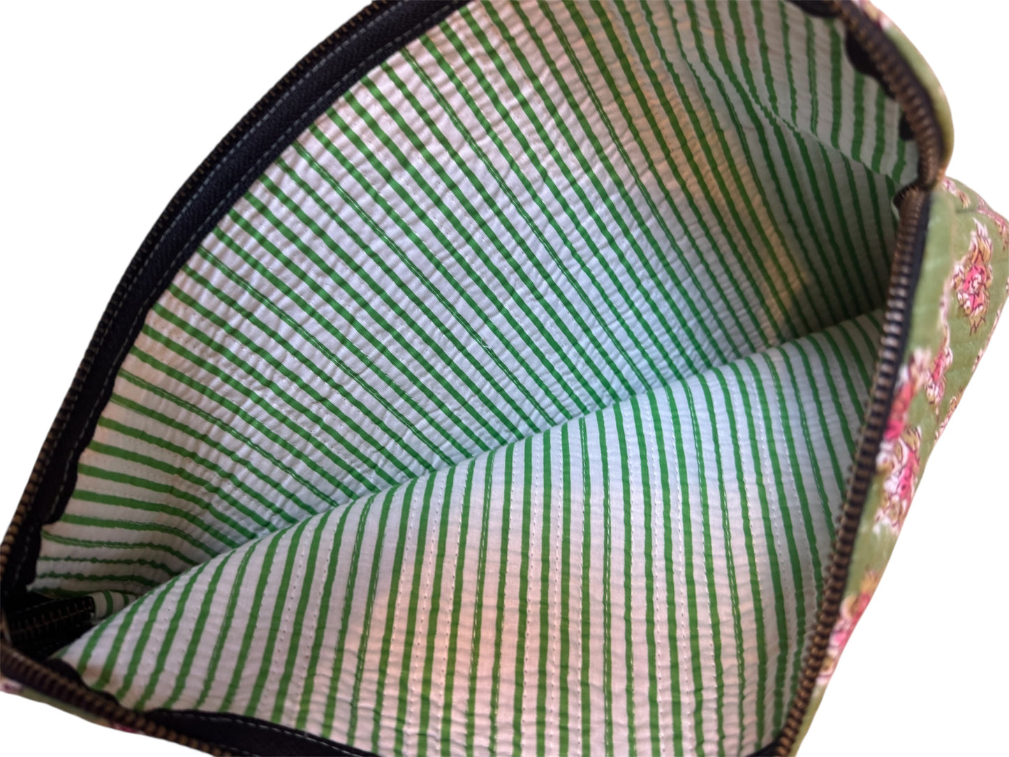 Green and Red Blockprinted Laptop Case