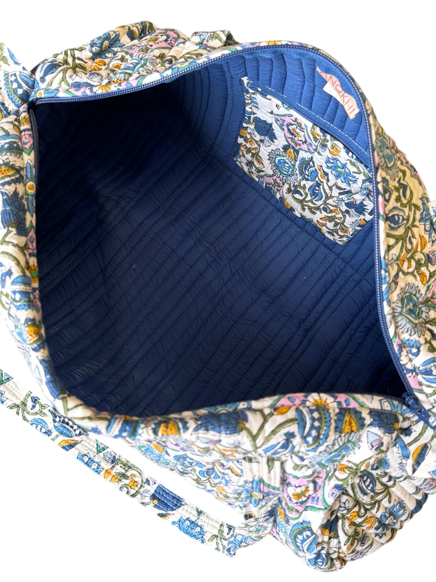 'Floral Shield' Block Print Overnight/Weekend Bag