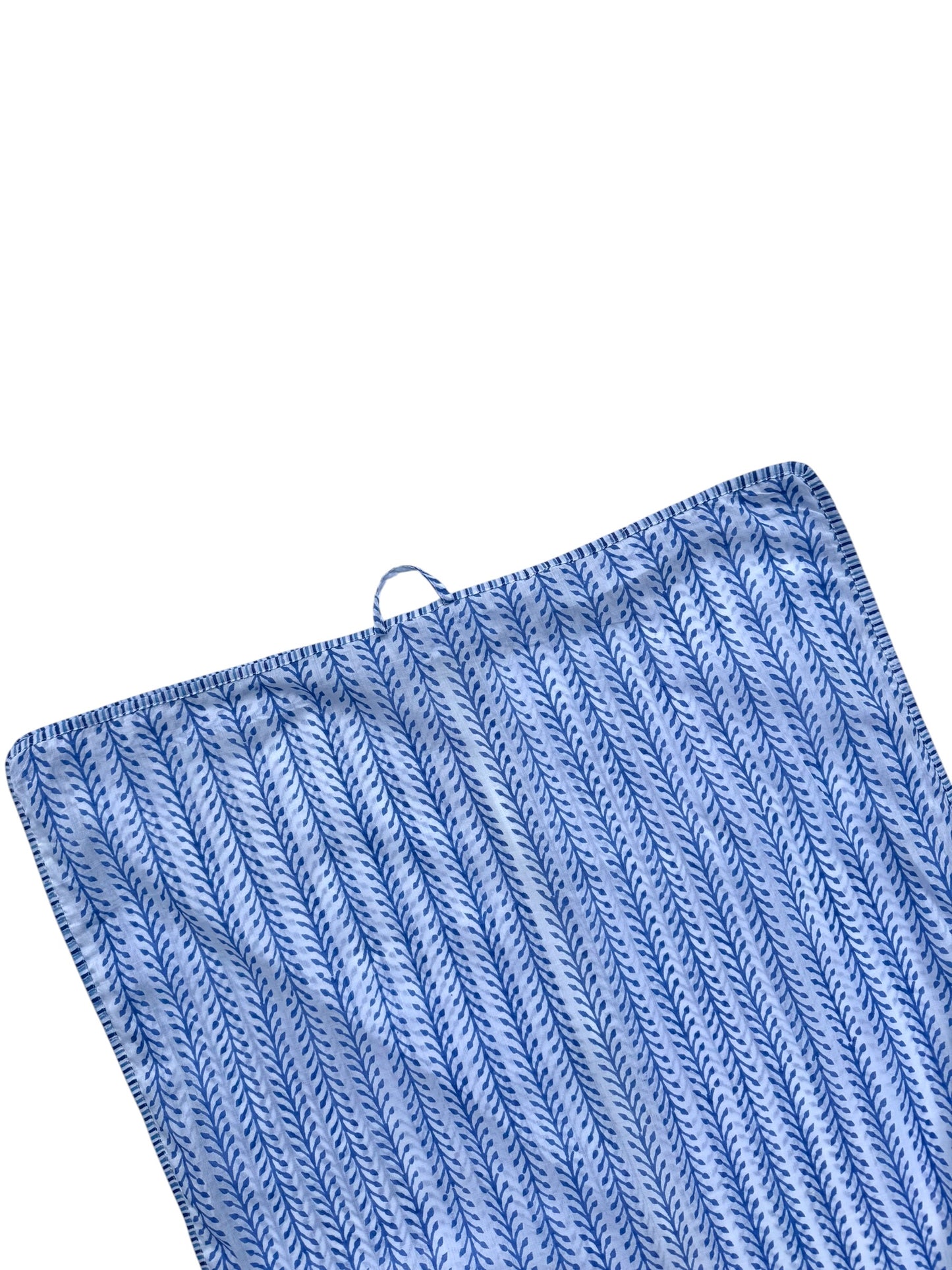 block print dress garment bag