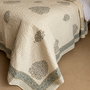 Antiqued Blue Shrub Bedspread/Quilt