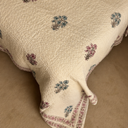 Antiqued Pink & Blue Foliage Bedspread/Quilt