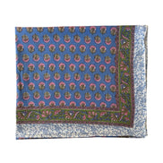 'Blue & Pink Flower' Hand Block Printed Sarong