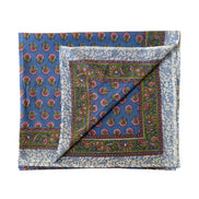 'Blue & Pink Flower' Hand Block Printed Sarong