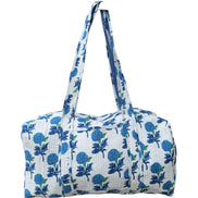 'Blue Dandelion' Block Print Overnight/Weekend Bag