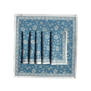 Blue Fauna Block Print Napkins (Set of 6)