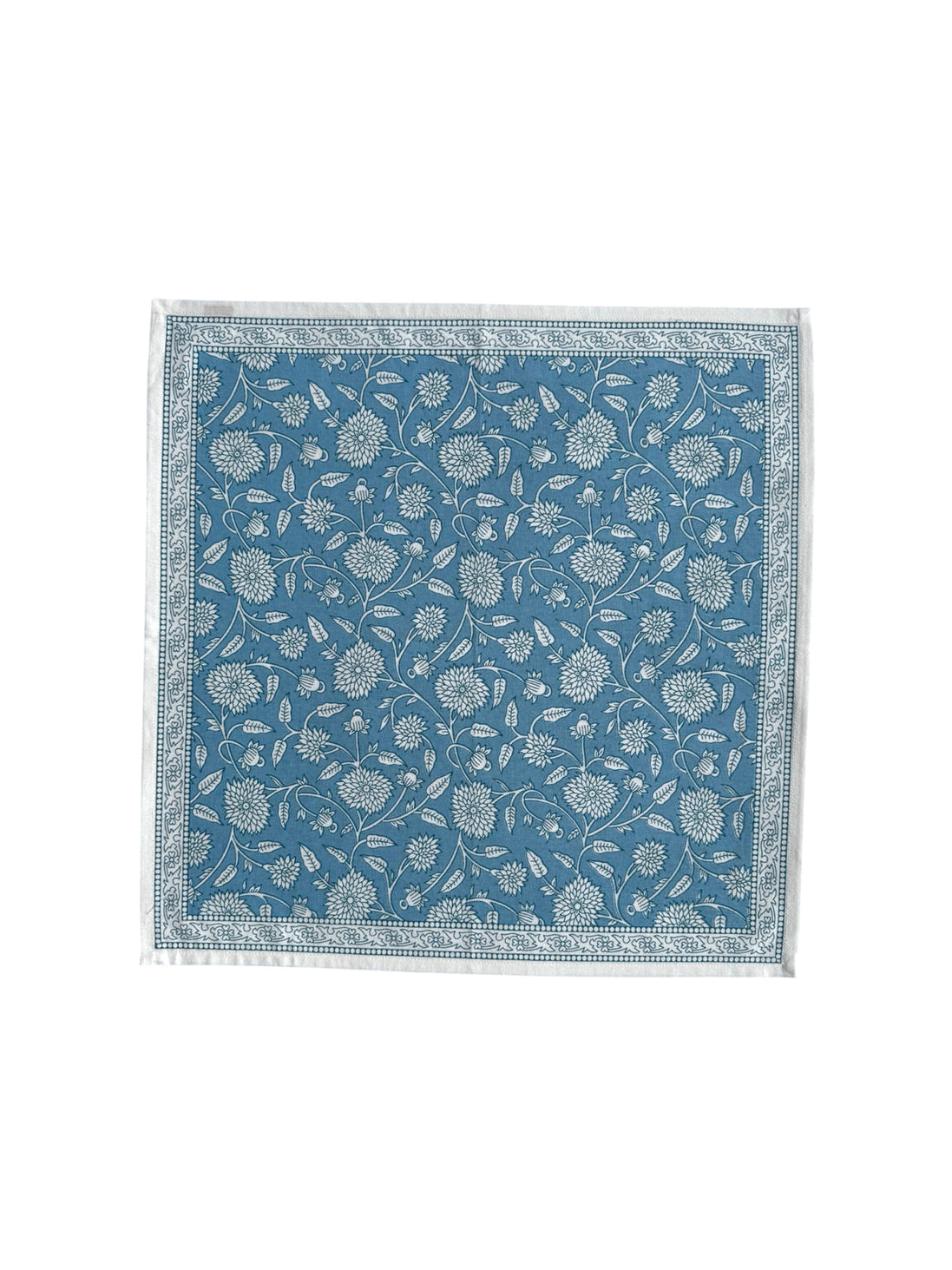 Blue Fauna Block Print Napkins (Set of 6)