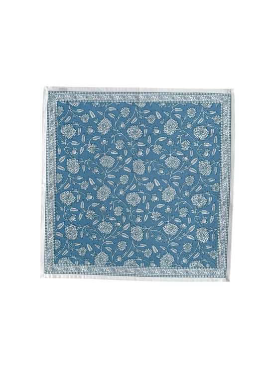Blue Fauna Block Print Napkins (Set of 6)