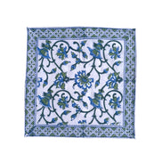 Blue & Green Thorns Block Print Napkins (Set of 6)