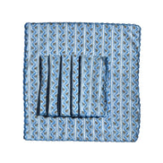 Blue Leaf Trellis Block Print Napkins (Set of 6)