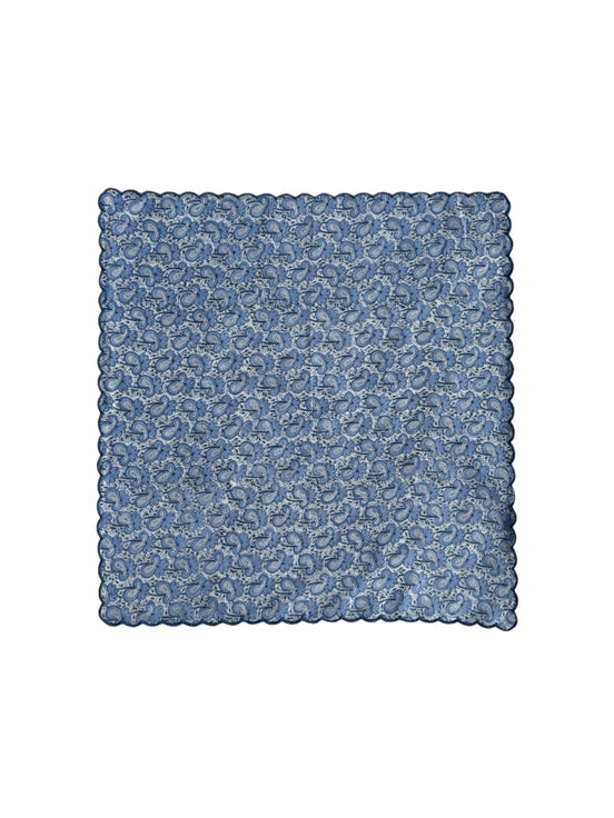 Blue Paisley Block Print Napkins (Set of 6)