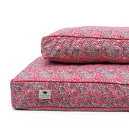 'Pink Paisley' Hand Block Printed Washable Dog Bed