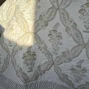 Beige Shield Foliage Bedspread