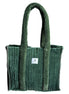 Olive Velvet Tote Bag