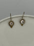 White Topaz Target Silver Earrings