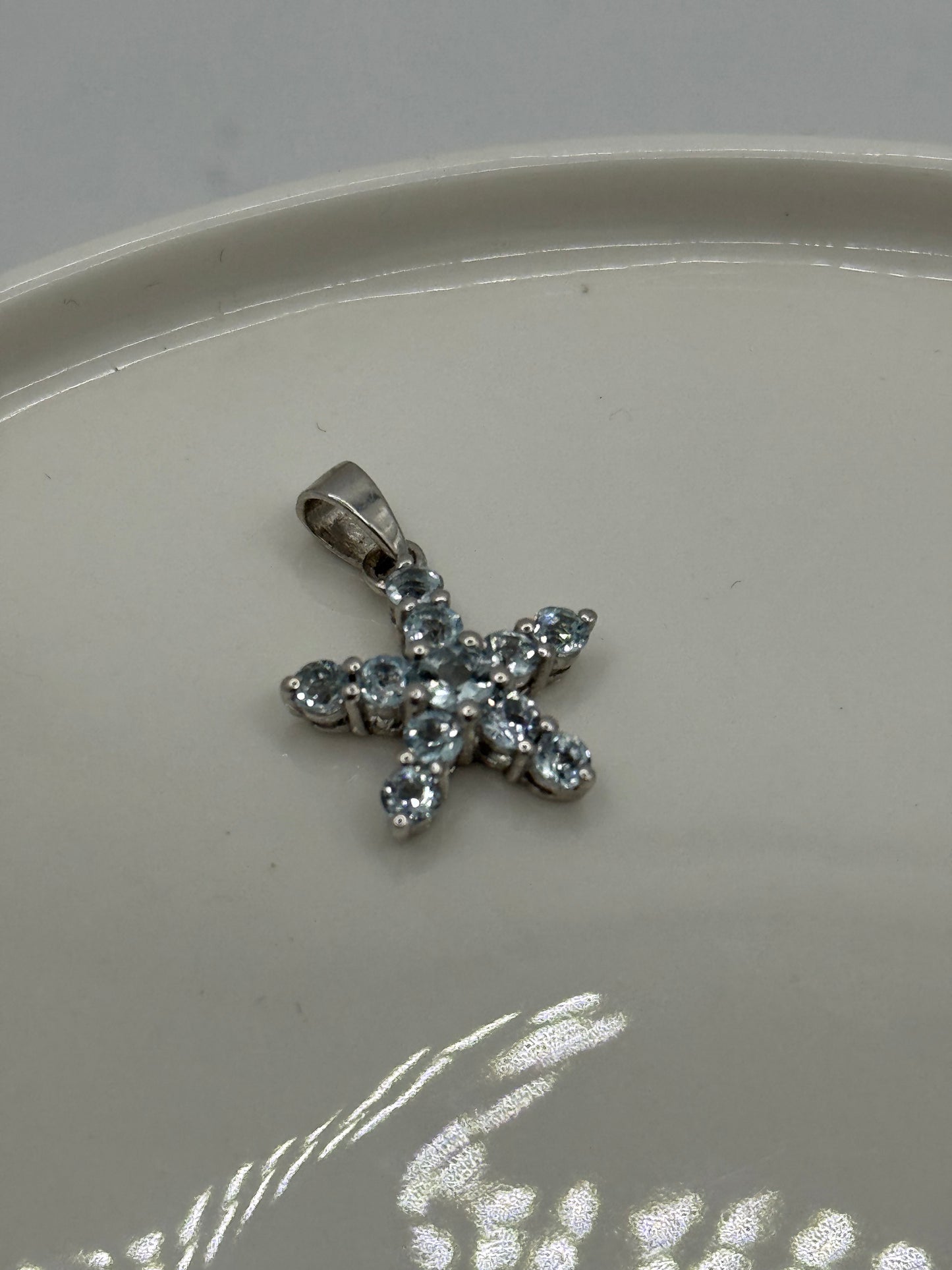 Blue Topaz Star Pendant