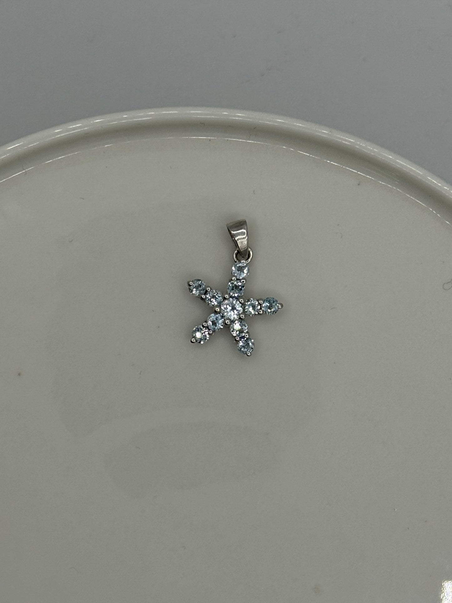 Blue Topaz Star Pendant