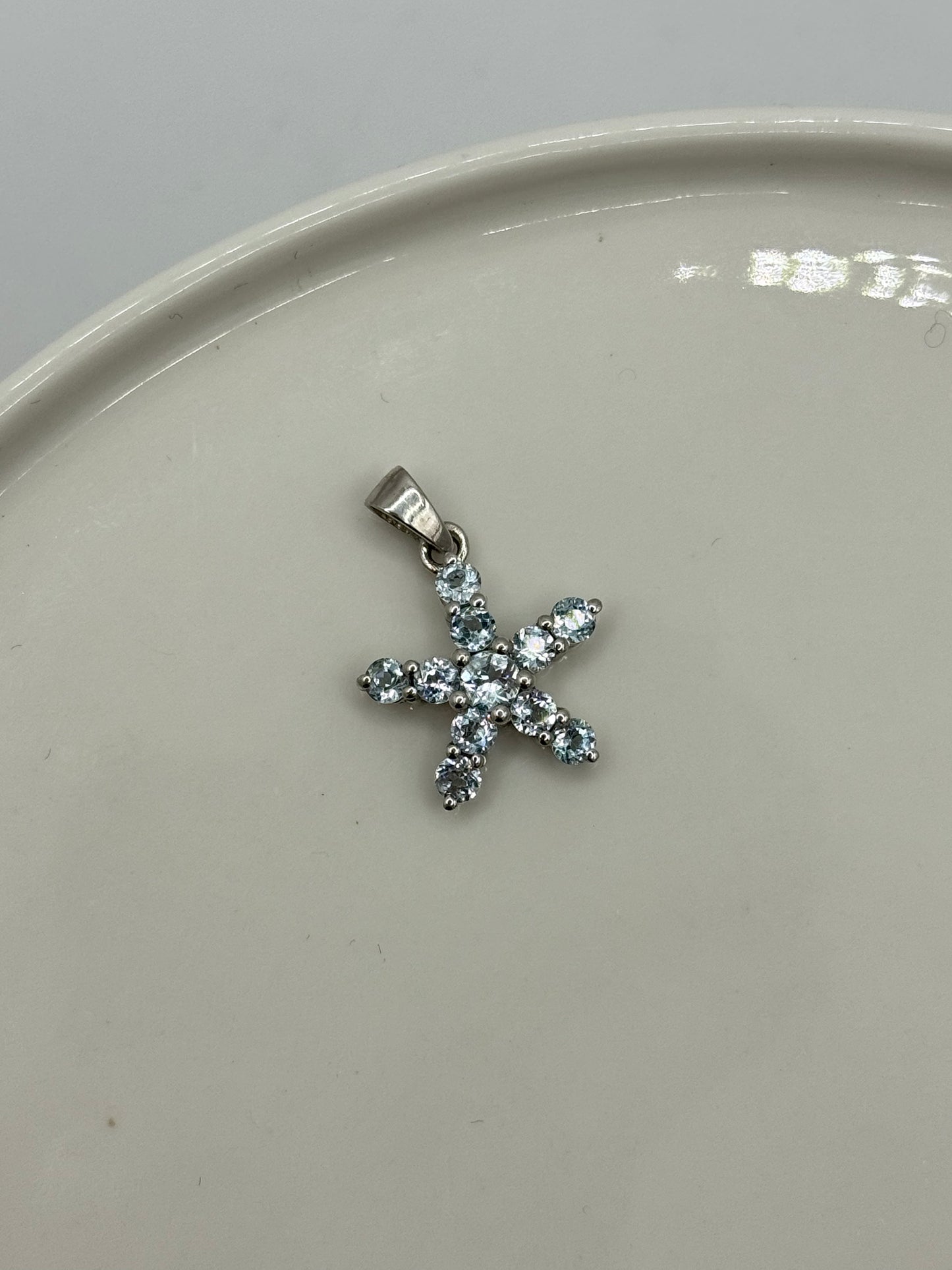 Blue Topaz Star Pendant