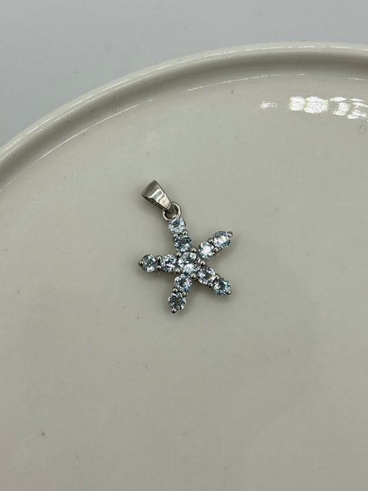 Blue Topaz Star Pendant