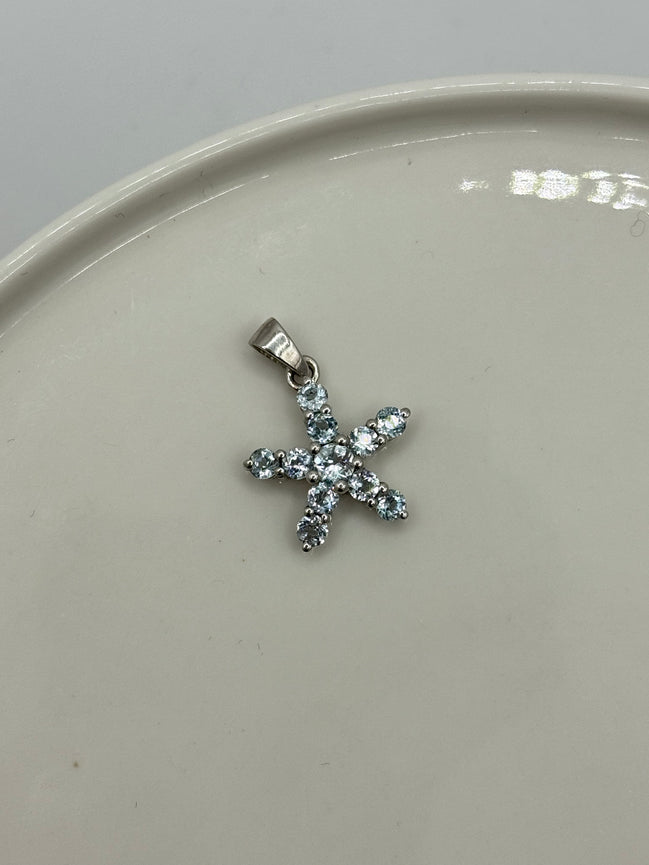 Blue Topaz Star Pendant