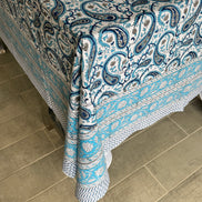 Blue Paisley Tablecloth