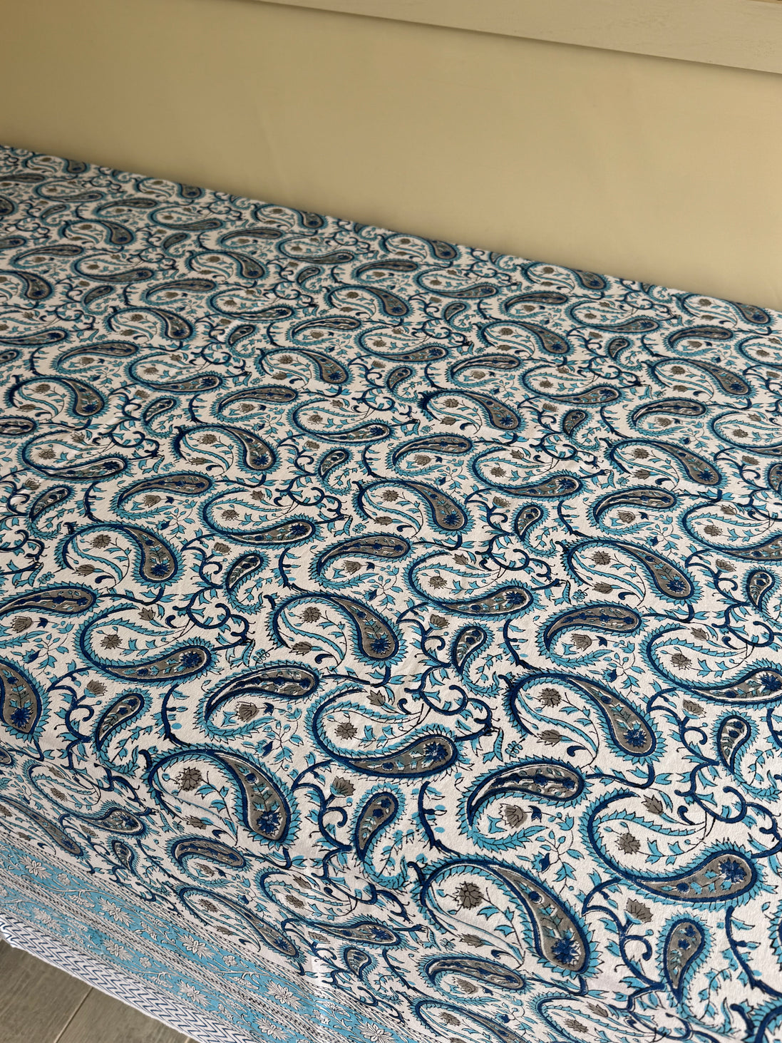 Blue Paisley Tablecloth